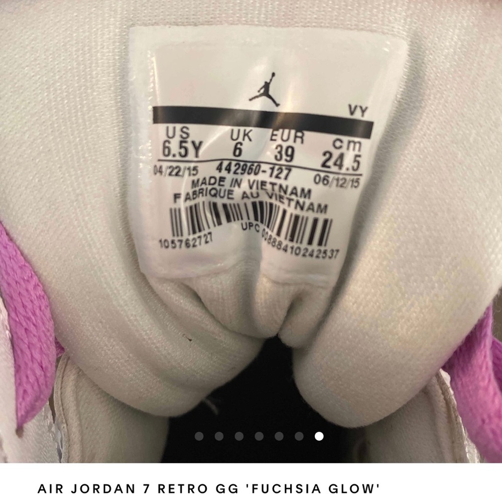 Air Jordan 7 Retro GG 'Fuchsia Glow' - Picture 7 of 7